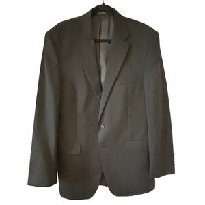 Lauren Ralph Lauren Mens Black 100% Wool 2-Button Blazer Jacket 42L